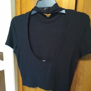 Charlotte Russe black crop top